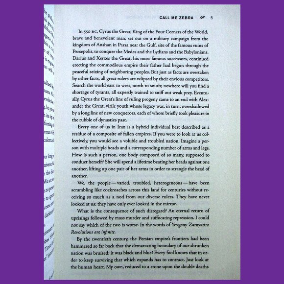 Book - Call Me Zebra: A Novel, by Azareen Van der Vliet Oloomi - Picture 7 of 14